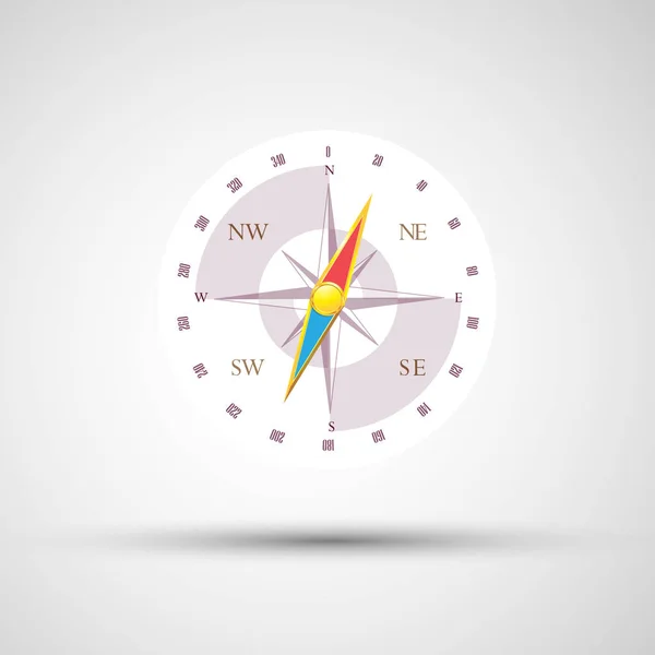 Kompas, navigace, izolovaná, — Stockový vektor