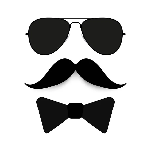 Glasses, mustache,vektor — Stock Vector