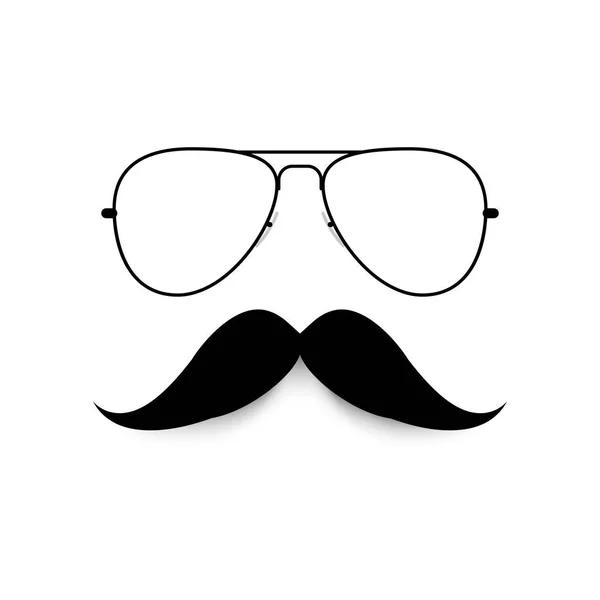 Óculos, bigode, vektor —  Vetores de Stock