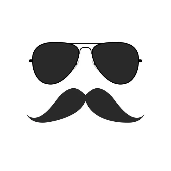 Lunettes, moustache, vektor — Image vectorielle