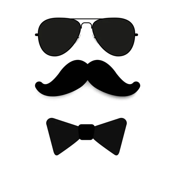 Lunettes, moustache, vektor — Image vectorielle