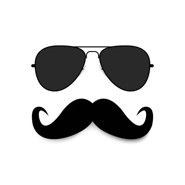 Glasses, mustache,vektor — Stock Vector