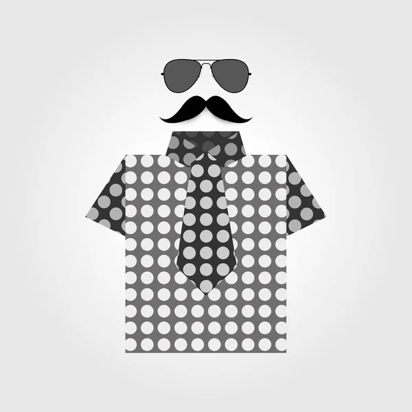 Lunettes, moustache, vektor — Image vectorielle