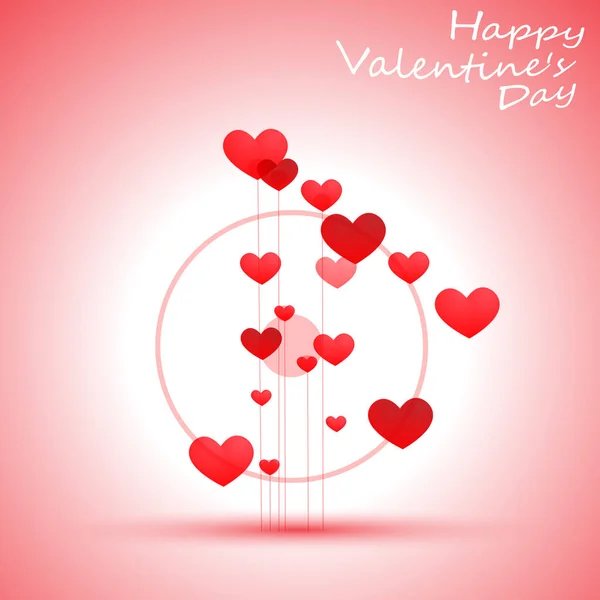 Big Red Hearts, Vector Illustration, valentine's day — Stock Vector