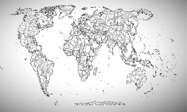 世界の政治地図 — ストックベクタ