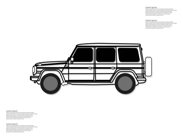 SUV simge vektör çizim taşıma — Stok Vektör