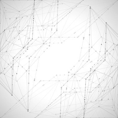 Moleküllerin soyut arkaplanları açık gri çizgiler