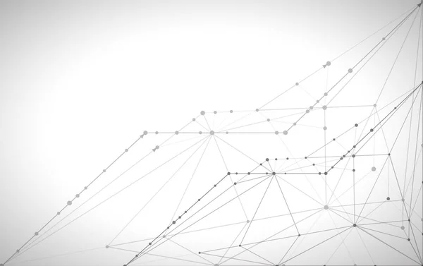 Abstracte achtergronden van moleculen lichtgrijze lijnen — Stockvector