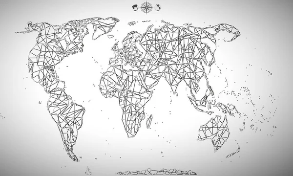 世界の政治的抽象性を — ストックベクタ