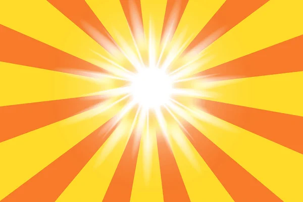 Zon met lensflare, vectorachtergrond — Stockvector