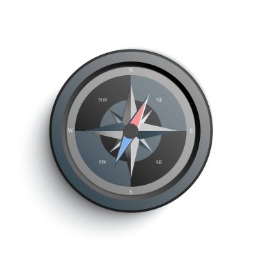 Beyaz arka plan yalıtılmış nesne üzerinde pusula