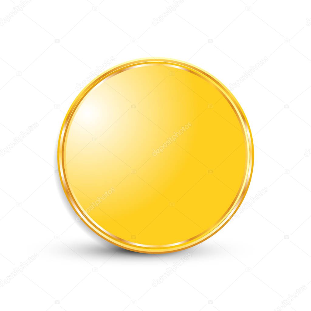 Coin on white background isolated object abstract