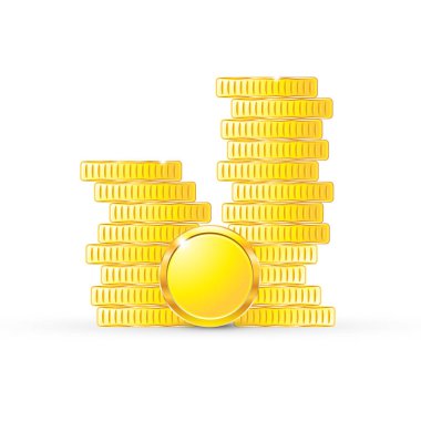 Beyaz arka plan yalıtılmış nesne soyut üzerinde sikke