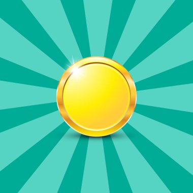 Yeşil arka plan yalıtılmış nesne soyut üzerinde sikke