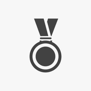 Beyaz arka plan üzerinde izole kırmızı şerit madalya