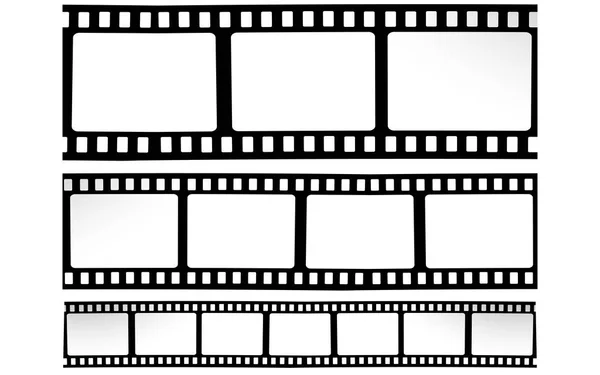 Film, movie, photo, filmstrip on white in black and white colors — Stock Vector