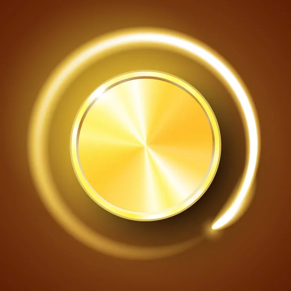 ボリューム ボタン、サウンド コントロール、金属の質感と背景に分離された数のスケール音楽ノブ — ストックベクタ