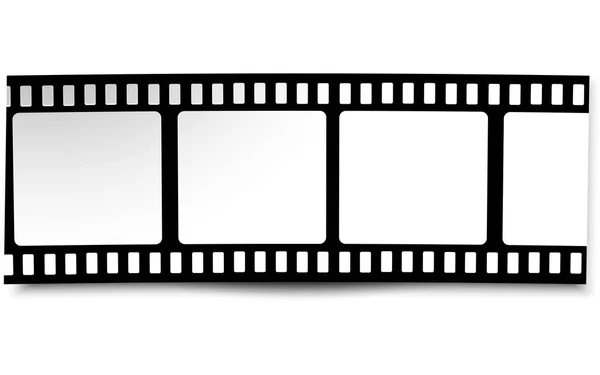 Film, movie, photo, filmstrip on white in black and white colors — Stock Vector