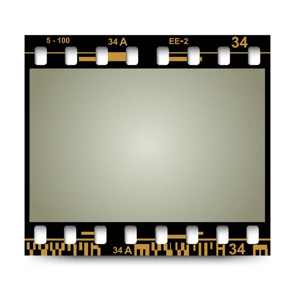 Film, film, foto, filmstrip op wit in zwarte en witte kleuren — Stockvector