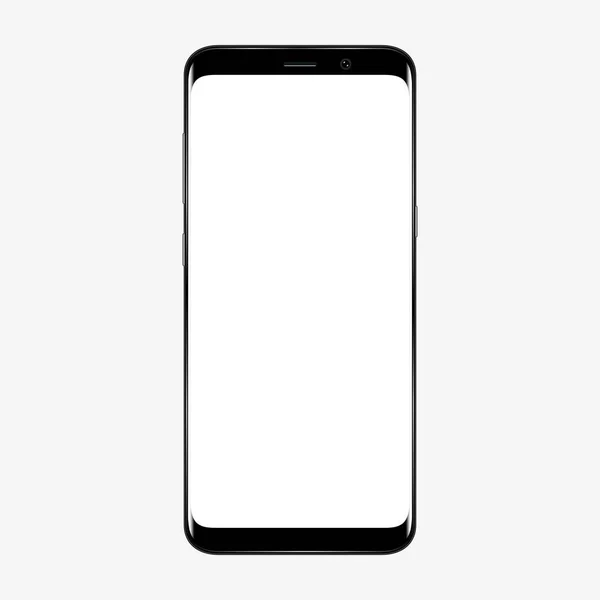 Смартфон Реалистичный смартфон мобильного телефона с пустым экраном изолирован на заднем плане. Векторная иллюстрация для печати и веб-элемента . — стоковый вектор