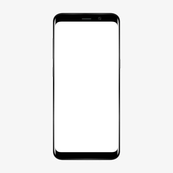 Akıllı telefon. Boş ekran arka plan üzerinde izole ile gerçekçi cep telefonu akıllı telefon. Vektör çizim yazdırma ve web öğesi için.