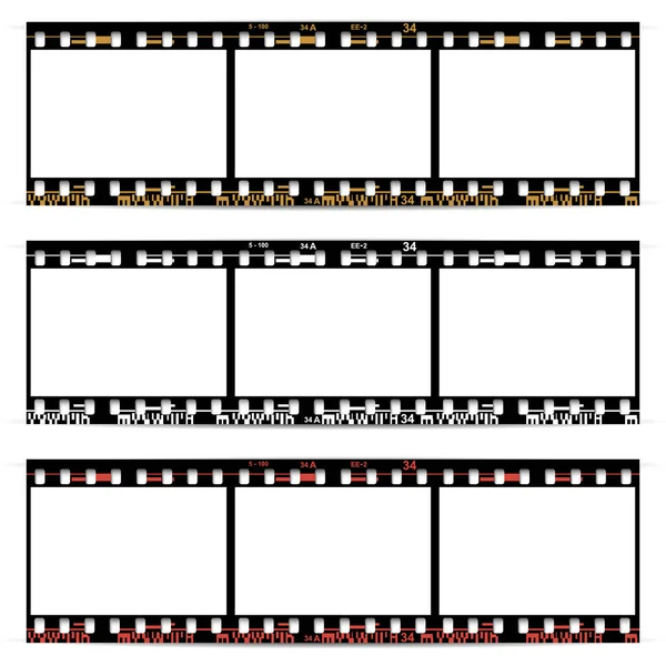 Film, movie, photo, filmstrip on white in black and white colors — Stock Vector