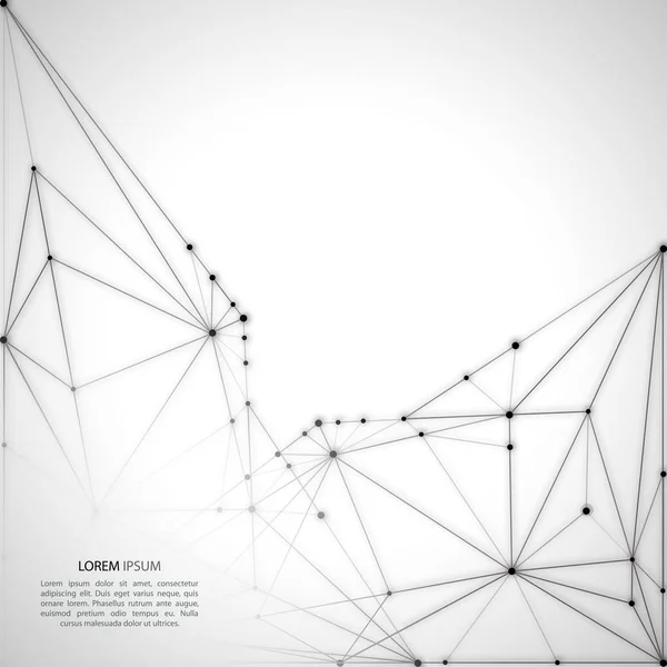 Abstracte chaotische geometrische patroon. Driehoeken grijs en witte abstractie op witte achtergrond cirkelen chaotisch in een cirkel — Stockvector