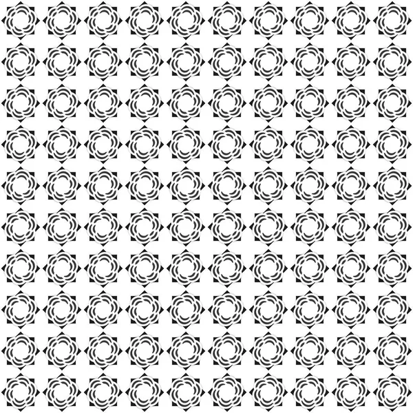 Abstraktní chaotické geometrický vzor. Trojúhelníky šedá a bílá abstrakce na bílém pozadí chaoticky krouží v kruhu — Stockový vektor