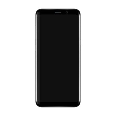 Akıllı telefon. Boş ekran arka plan üzerinde izole ile gerçekçi cep telefonu akıllı telefon. Vektör çizim yazdırma ve web öğesi için.