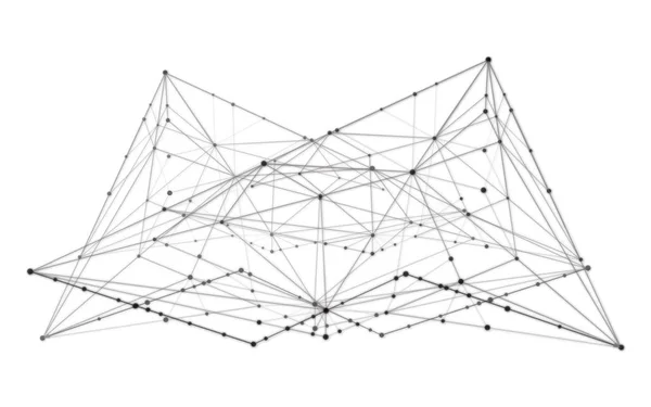 Abstracte achtergronden van moleculen lichtgrijze lijnen — Stockvector