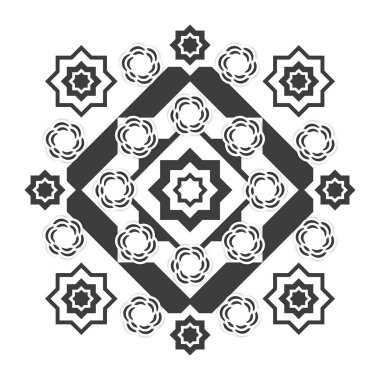 Soyut kaotik geometrik desen. Üçgenler gri ve beyaz soyutlama düzensizce bir daire çizerek beyaz arka plan üzerinde