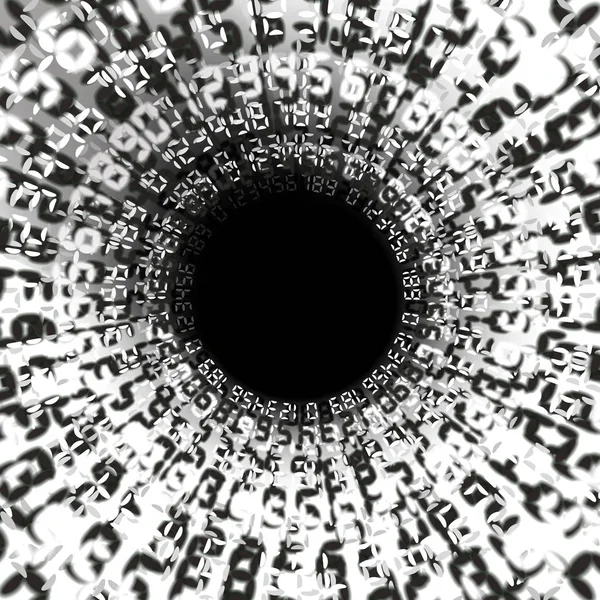 Whirlpool, vecteur abstrait de code binaire — Image vectorielle