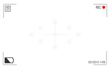 arka plan modern dijital video kamera odaklama ekranı üzerinde izole