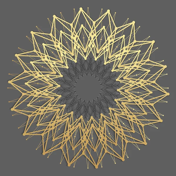 Vektör illustraction tasarım çiçek soyut stil moleküler yapısı — Stok Vektör