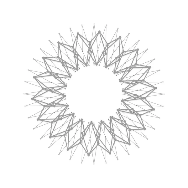 Diseño de ilustración vectorial flor estilo abstracto estructura molecular — Archivo Imágenes Vectoriales