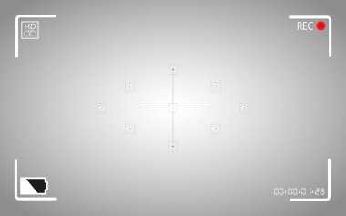 arka plan modern dijital video kamera odaklama ekranı üzerinde izole