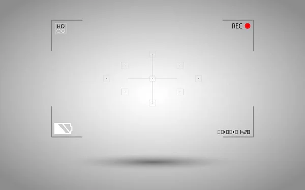 Taustalla moderni digitaalinen videokamera keskittyy näytön eristetty — vektorikuva