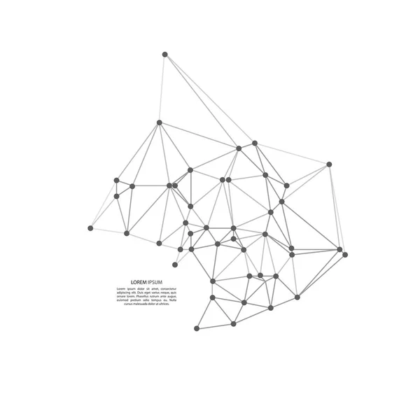 Abstracte achtergronden lichte lijnen van moleculen — Stockvector