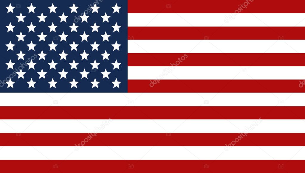 Flag Of United States Of America. Old dyed distressed texture of national symbol.