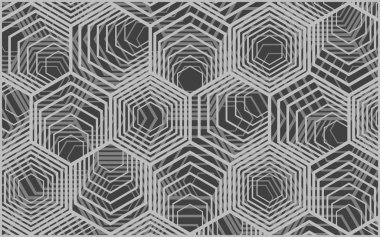 Vektör modern geometri desen altıgen, geometrik arka plan, modaya uygun yazıcı, tek renkli retro doku, hippi moda tasarımı