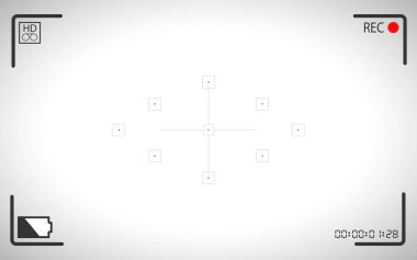 arka plan modern dijital video kamera odaklama ekranı üzerinde izole