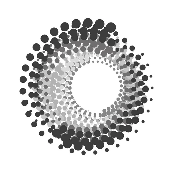 Whirlpool radiale lijnen met roterende vervorming. Abstracte spiraal, vortex vorm, element — Stockvector