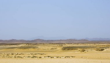 Mısır'da günbatımı Sandy çöl