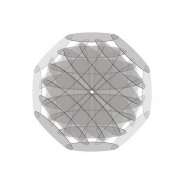 Vektör çizim tasarım çiçek soyut stil moleküler yapısı