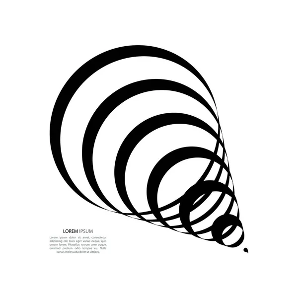 漩涡、 黑洞、 径向线与旋转失真。抽象的螺旋，涡形状元素 — 图库矢量图片