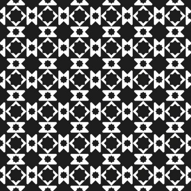 Dikişsiz siyah-beyaz desen arka plan soyut