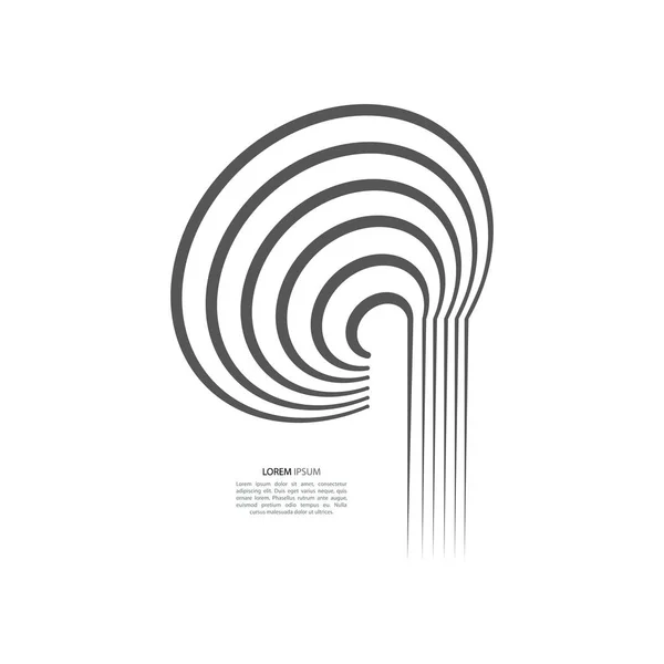 Whirlpool. Abstrakta spiral, vortex form, element — Stock vektor