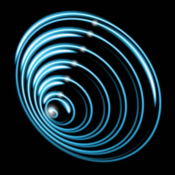 漩涡、 黑洞、 径向线与旋转失真。抽象的螺旋，涡形状元素 — 图库矢量图片