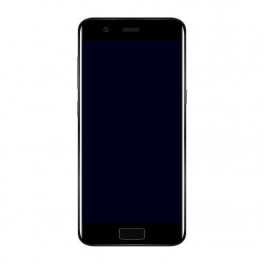 Akıllı telefon. Gerçekçi cep telefonu akıllı telefon ile arka plan üzerinde izole boş perde. Vektör çizim yazdırma ve web öğesi için.