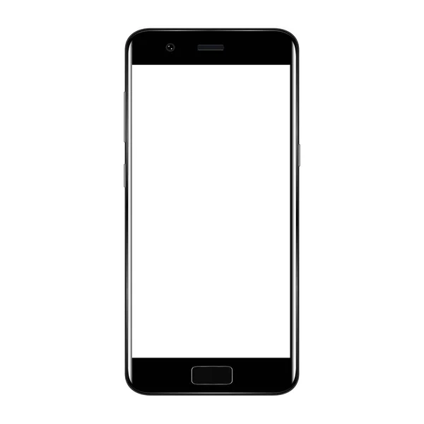 Smart phone. Realistic mobile phone smart phone with blank screen isolated on background. Vector illustration for printing and web element. — Stock Vector